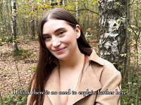 Cute Russian Girl Got Lost In The Woods And Publicly Satisfied A Strangers Penis.