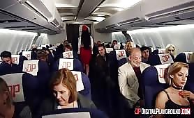 Group Sex With Hot Busty Stewardesses During The Flight