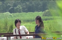 Japanese Teens Pissing Outdoors